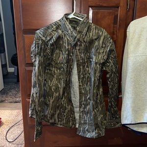 Mens Mossy Oak Camo Button Up